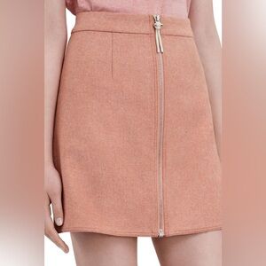 ACNE STUDIOS - Dark Blue Zip Front Prisca Wool PAW16 Skirt - Women's Size 36